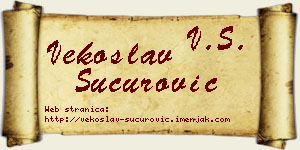 Vekoslav Šućurović vizit kartica